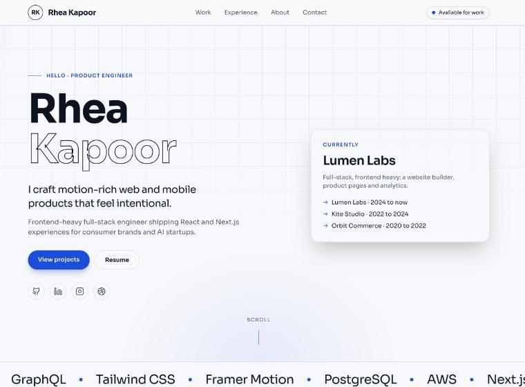 The Product Engineer template live at demo-product-engineer.revquix.com